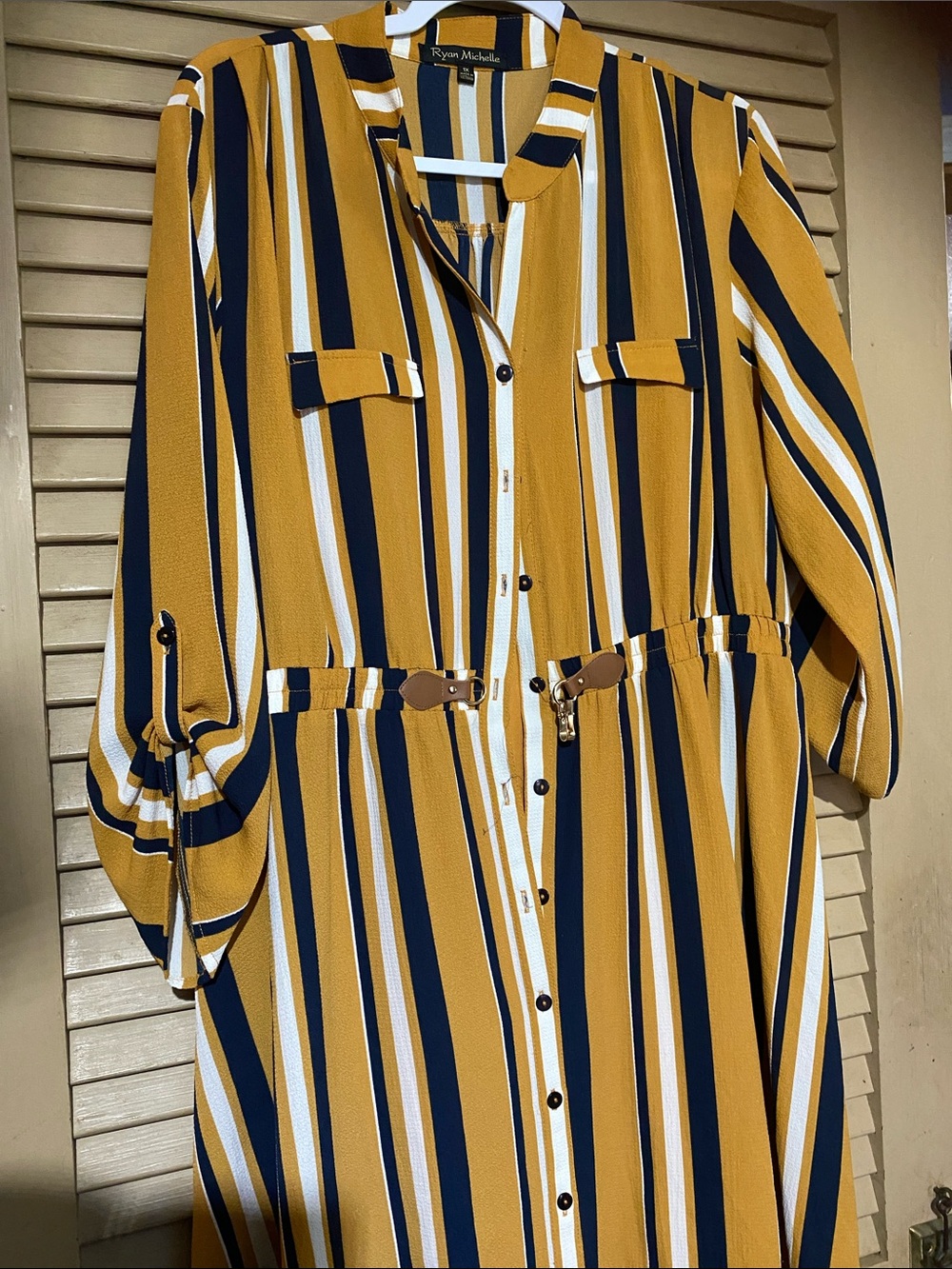 Women's Mustard Stripe Blouse